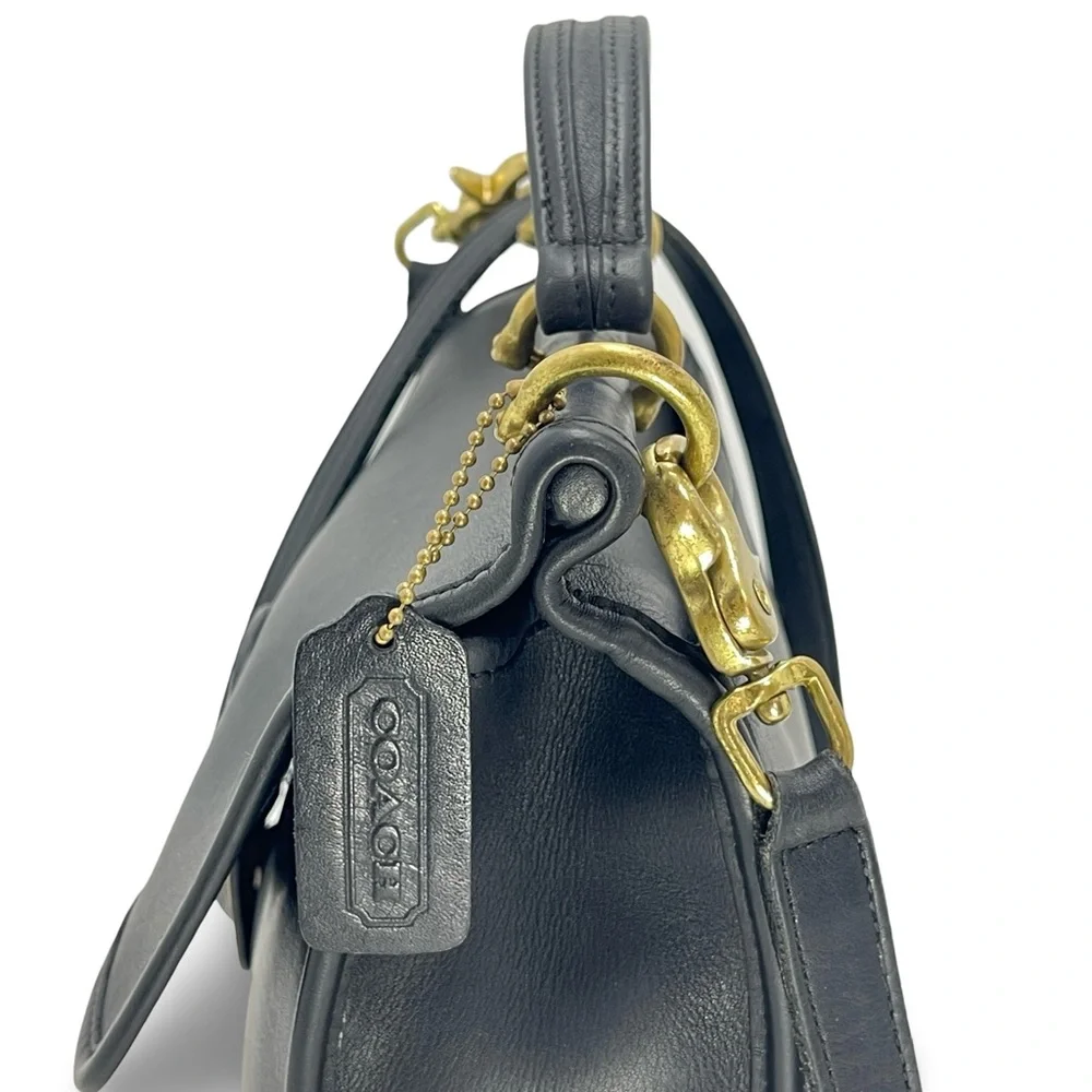 🛎️ Coach Willis Vintage Turnlock Crossbody Bag L2P-9927 in Black! - Picture 7 of 16
